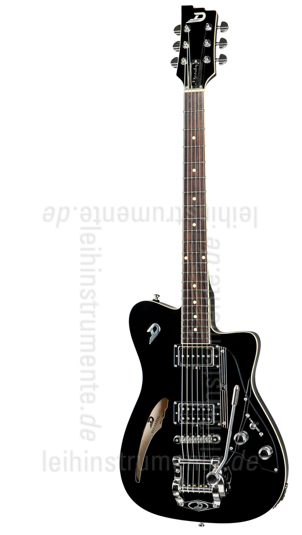 to article description / price Electric Guitar DUESENBERG CARIBOU - Black - Tremolo + custom line case