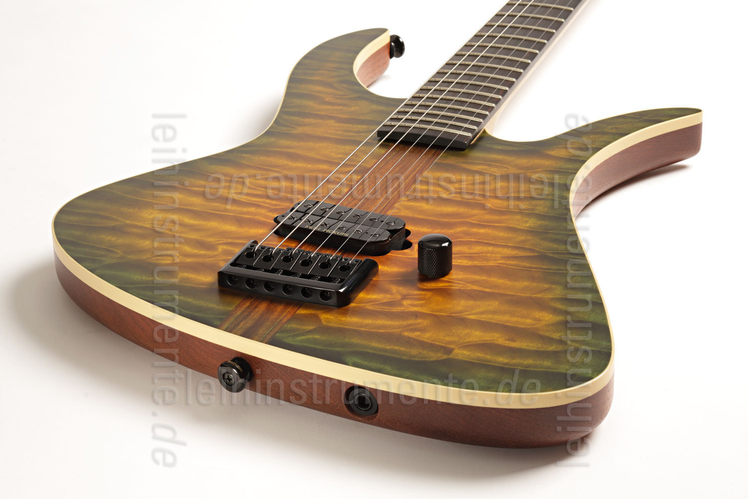 to article description / price Electric MGH GUITARS Blizzard Beast Deluxe - green amber burst + softcase - made in Germany