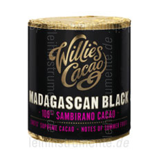 Large view Willie`s Cacao 100% - MADAGASCAN BLACK - SAMBIRANO - 180g block for grating